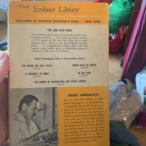 Ernest Hemingway The Sun also Rises Vintage 1954 Paperback Novel - Picture 2 of 5